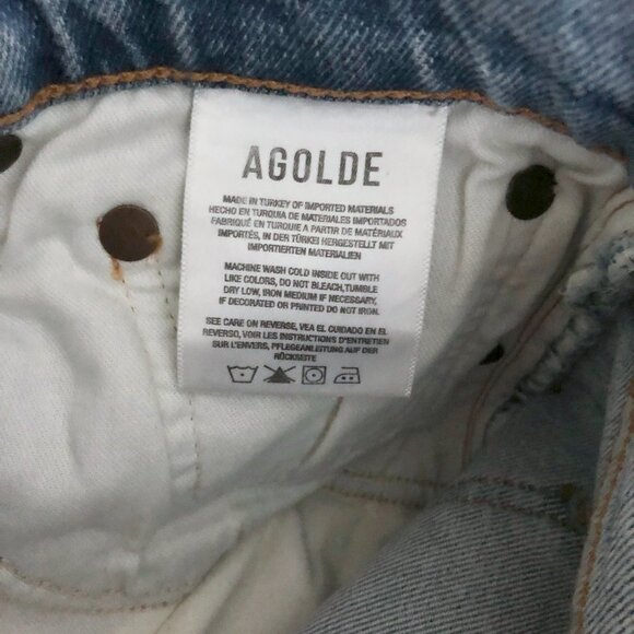 Agolde Light Blue Ankle Jeans - Picture 5 of 6